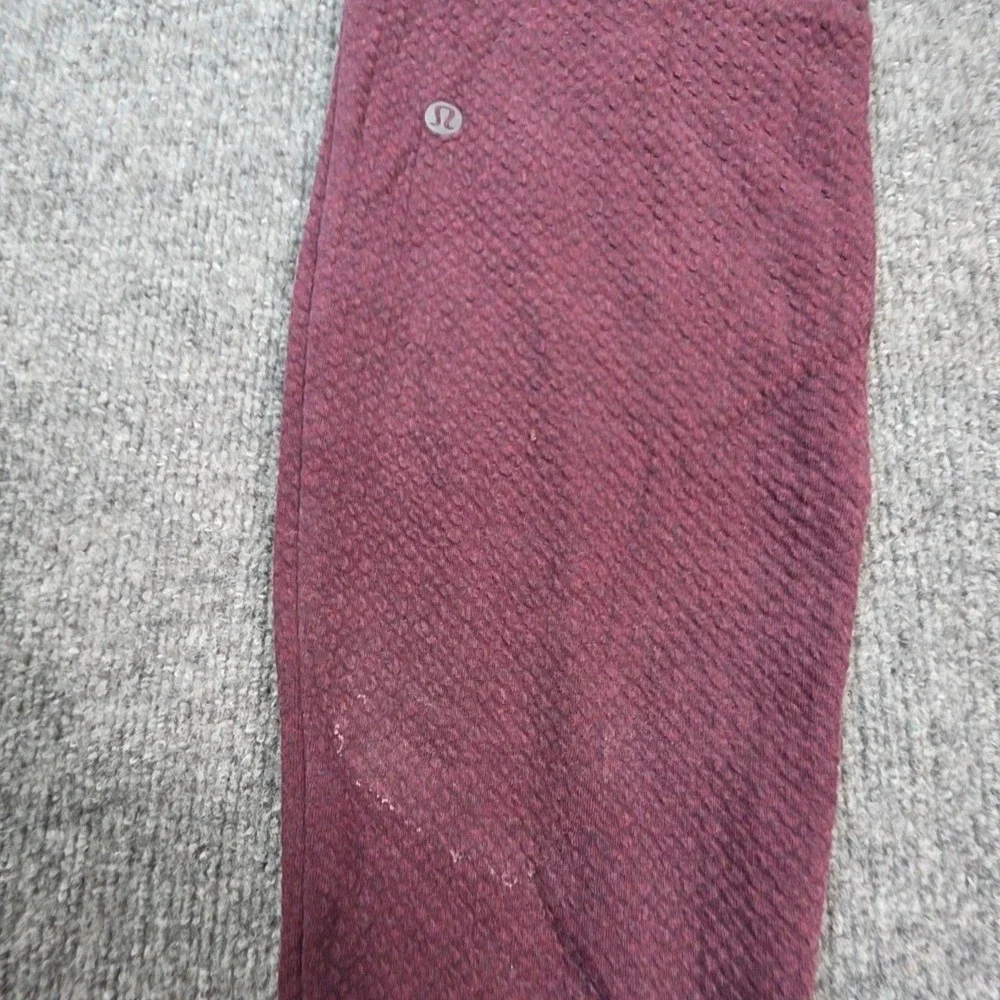 Lululemon Jogger Sweatpants Womens Small Purple Waffle Fleece Elastic Waist